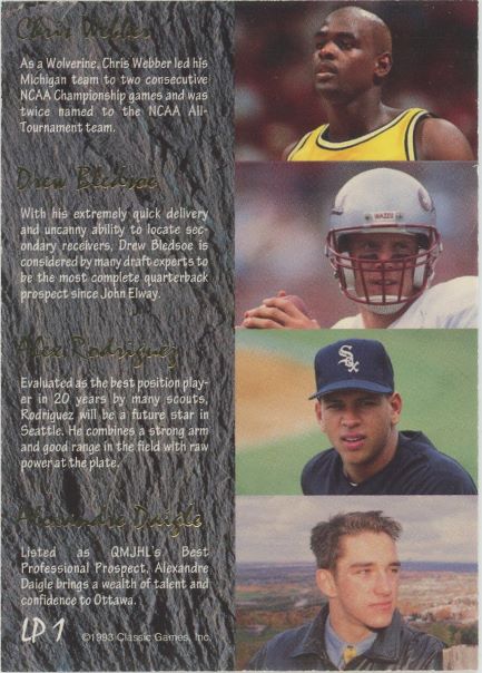 1993 Classic Webber/Bledsoe/Rodriguez/Daigle Four Sport #LP1