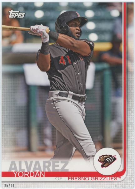 2019 Topps Yordan Alvarez Pro Debut Jumbo 5X7 #05/49 #61