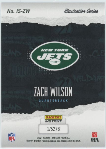 2021 Panini Illustration Series Zach Wilson Rookie #1/5278 #IS-ZW